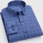 CHEMISE HOMME À CARREAUX ET COL BOUTONNÉ