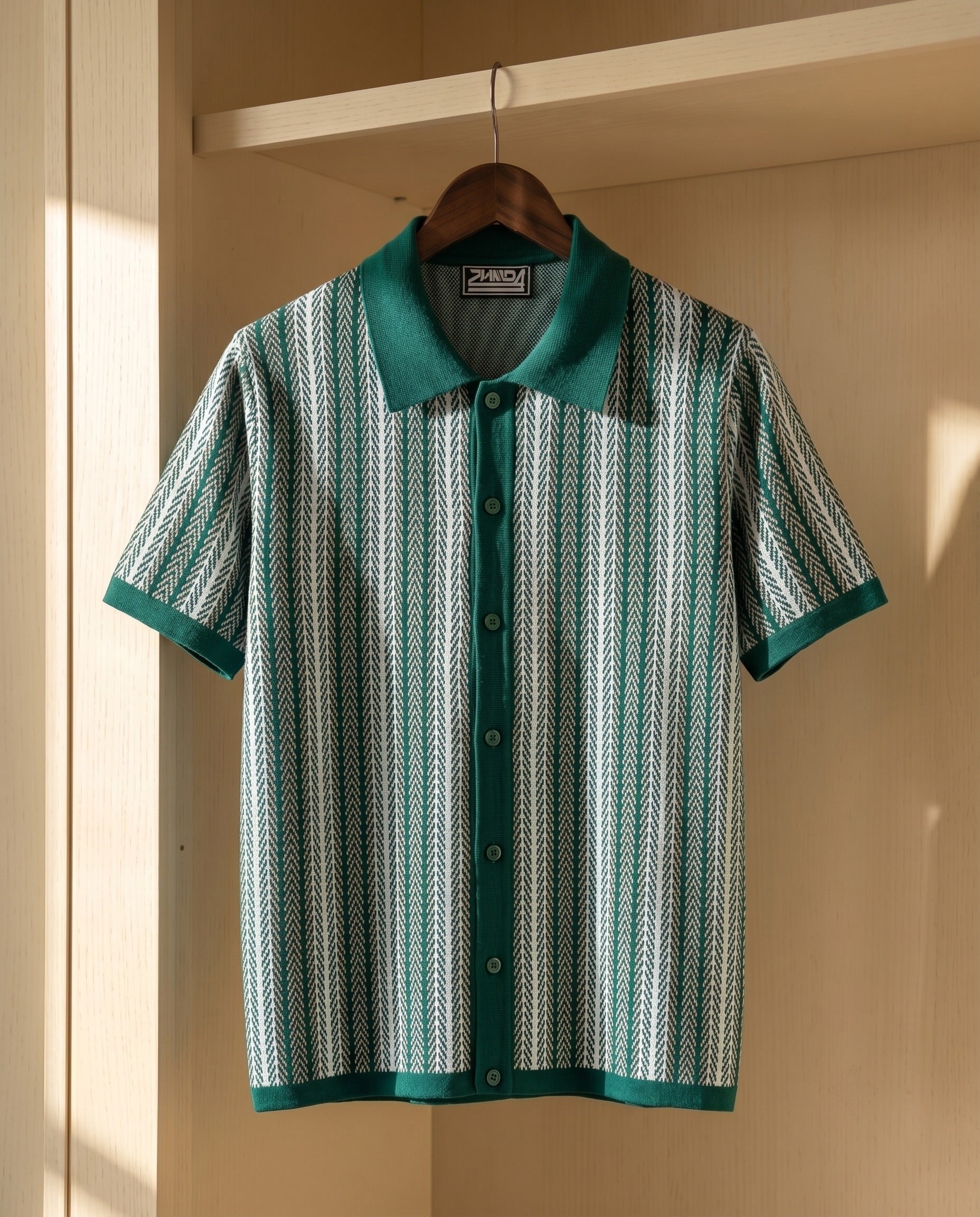 Polo Tricoté Avec Fermeture Boutonnée Pour Hommes