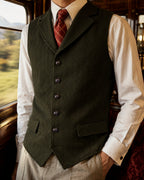 Veste à col à revers en motif chevron pour hommes - image 9