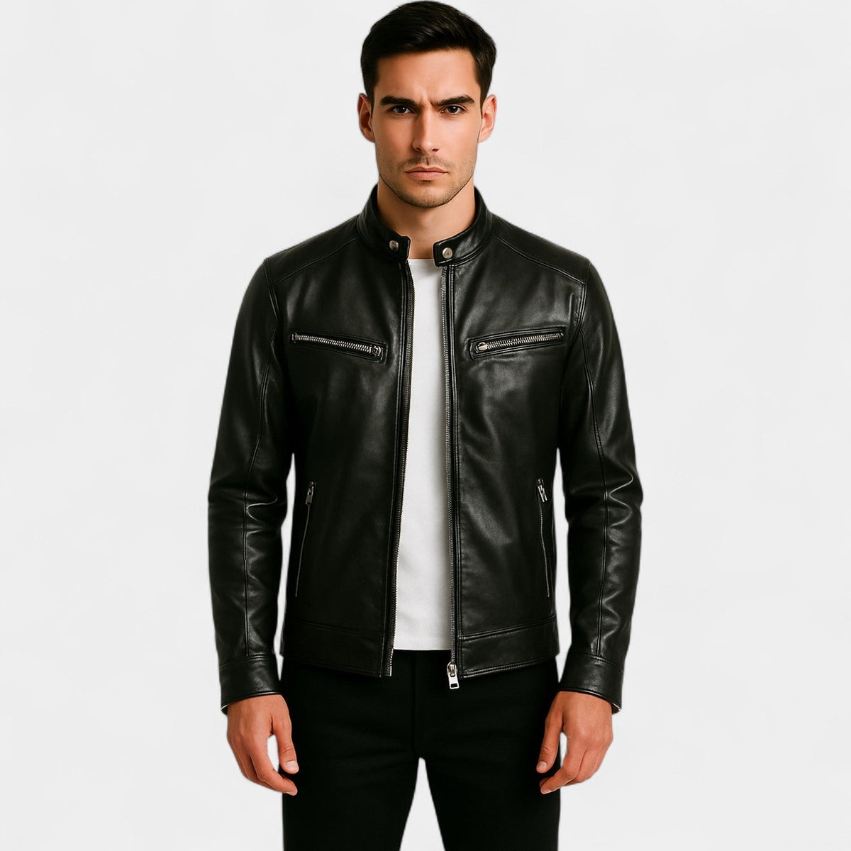 Veste biker homme similicuir - image 1