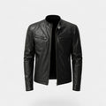 Veste biker homme similicuir - Noir
