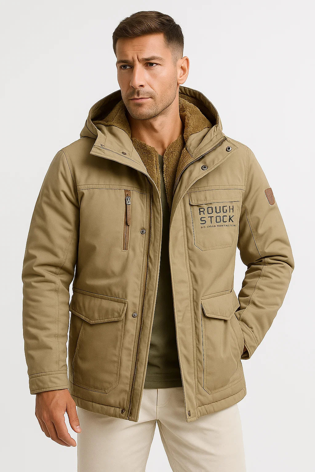 Veste d’extérieur isolée pour homme - Kaki