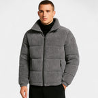 Veste homme velours côtelé matelassée - Gris