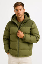 Veste puffer décontractée pour homme - Vert