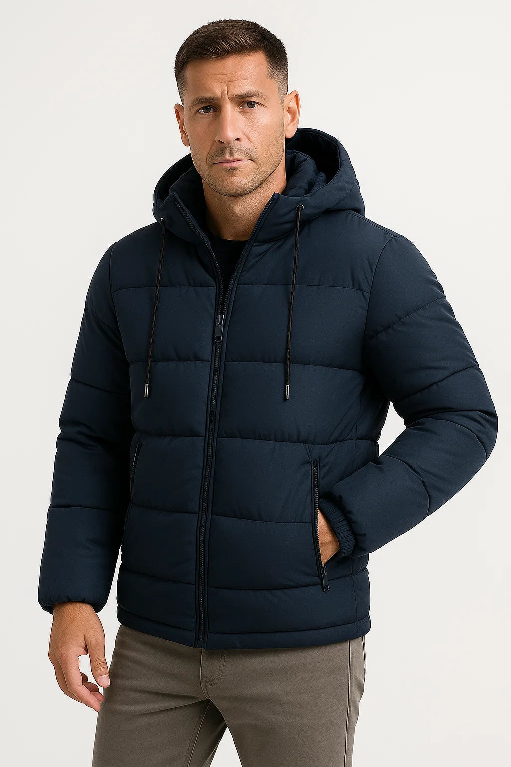 Veste puffer d’hiver pour homme - Bleu