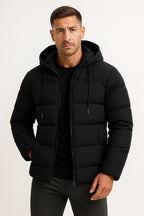 Veste puffer d’hiver pour homme - Noir