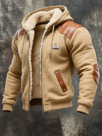 Veste vintage en daim avec capuche - image 3
